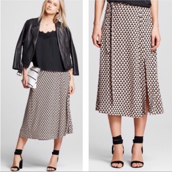 Who What Wear Dresses & Skirts - Faux wrap skirt diamond pattern
